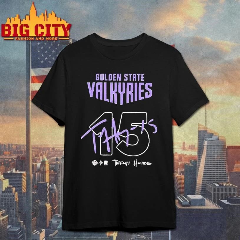 Tiffany Hayes Golden State Valkyries 15 Signature Shirt