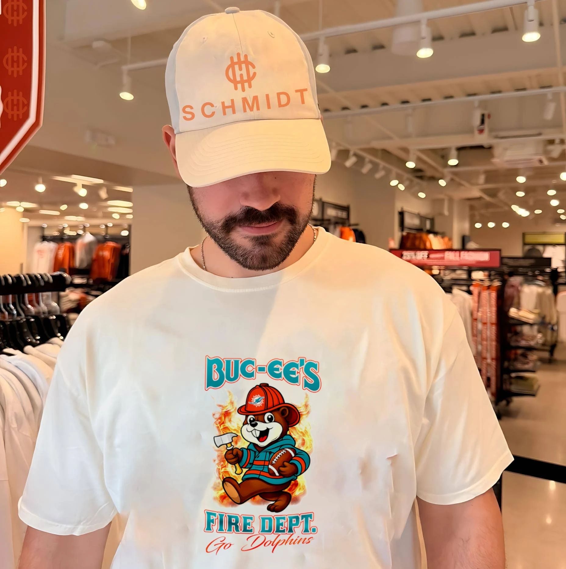 Miami Dolphins Buc-Ee’s Fire Dept go Bears Firefighter Strong shirt