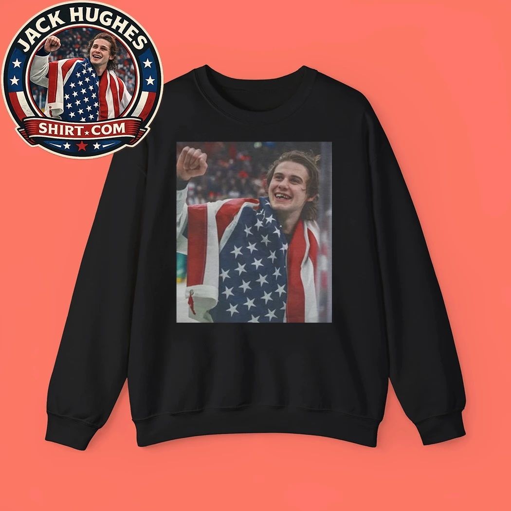 Jack Hughes OT Winner Teeth T-Shirt – 2026 Winter Olympics Milano Cortina Tribute