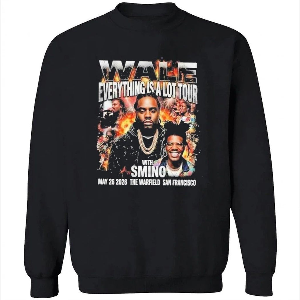 Wale Everything Is A Lot Tour May 26 2026 The Warfield San Francisco With Smino Concert Vintage Bootleg Shirt