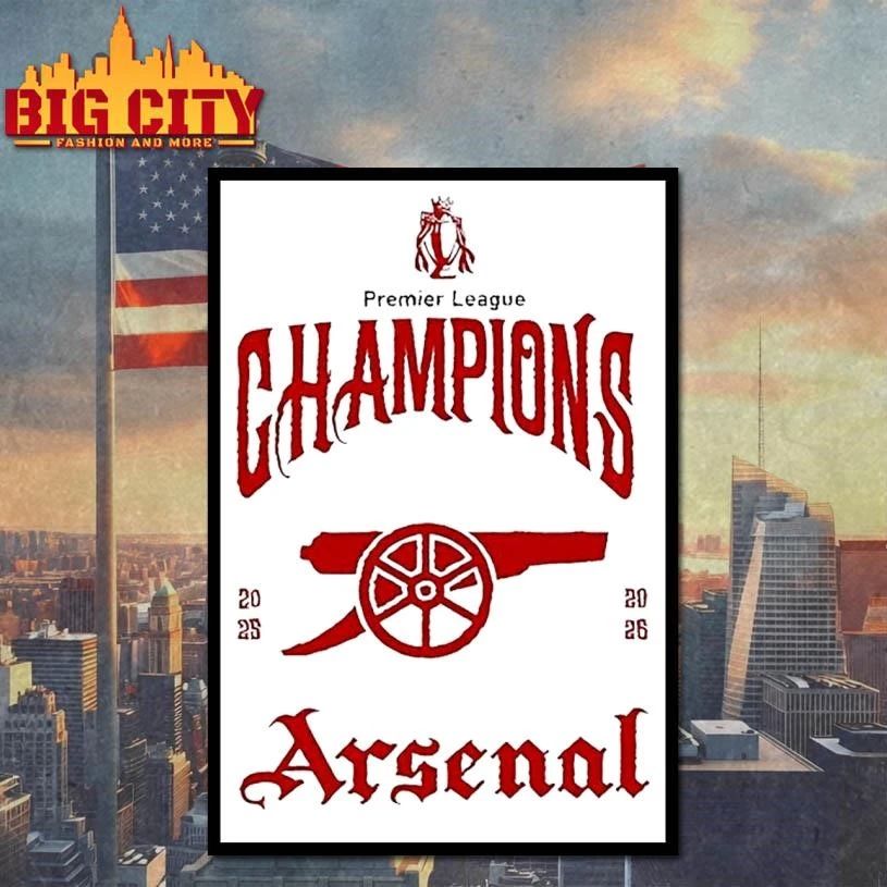 Arsenal Fc Premier League Champions 2025 26 North London Forever Shirt