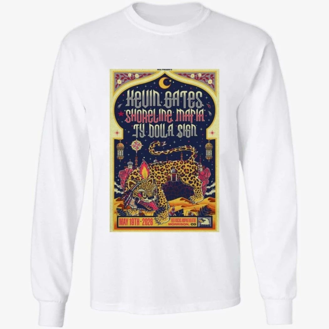Kevin Gates Red Rocks May 19 2026 Tour Shirt