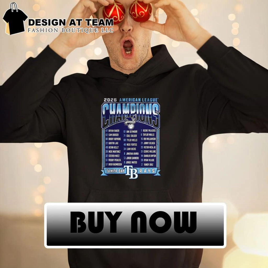 2026 Rays American League Champions Team Roster Typography shirt