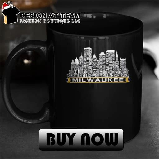 Milwaukee Baseball Team Current Roster Milwaukee City Skyline shirt
