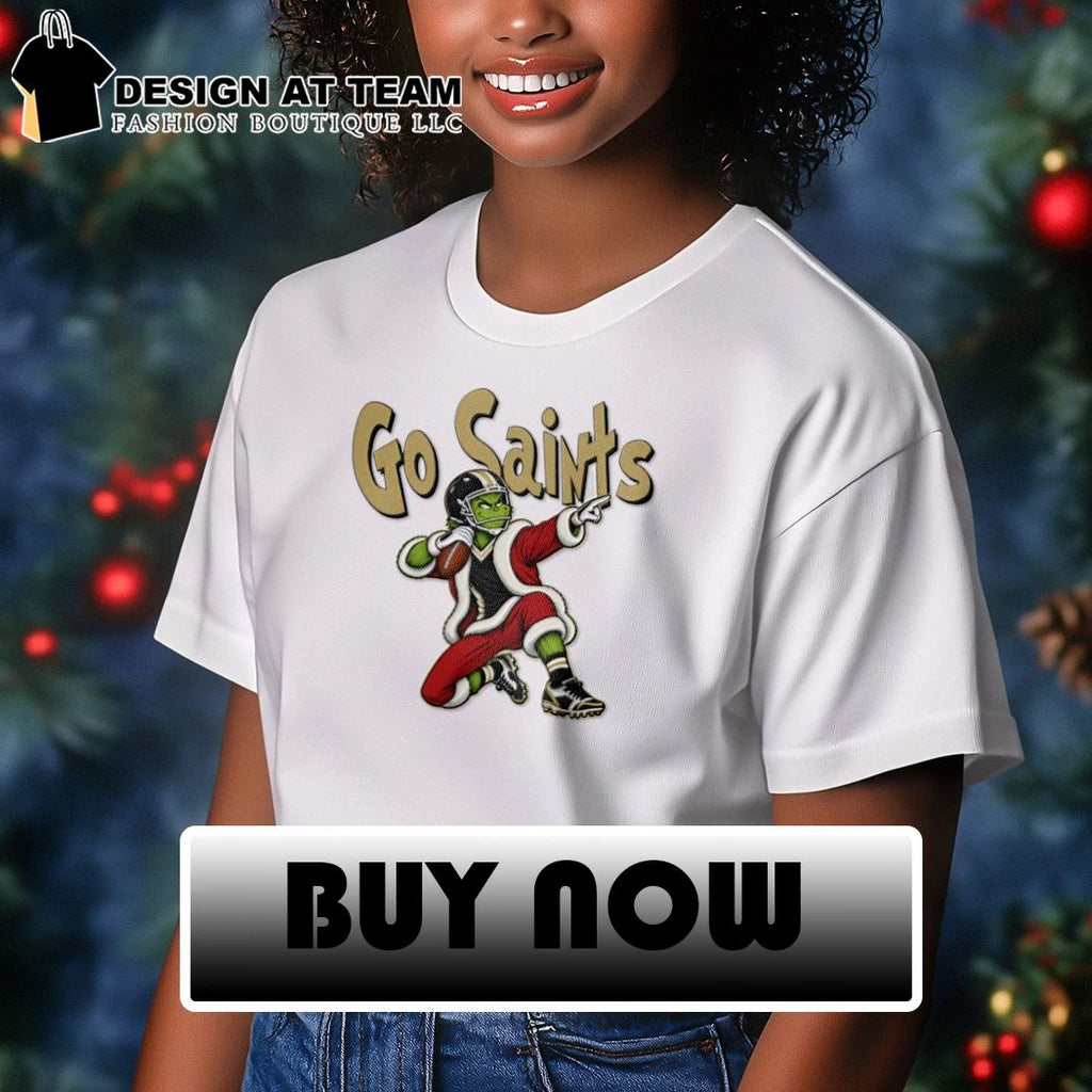 Go Saints New Orleans Football Grinch Christmas shirt
