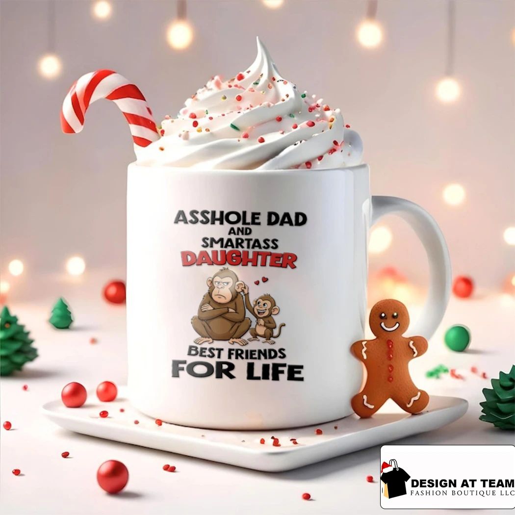 Monkey asshole dad and smartass daughter best friends for life shirt