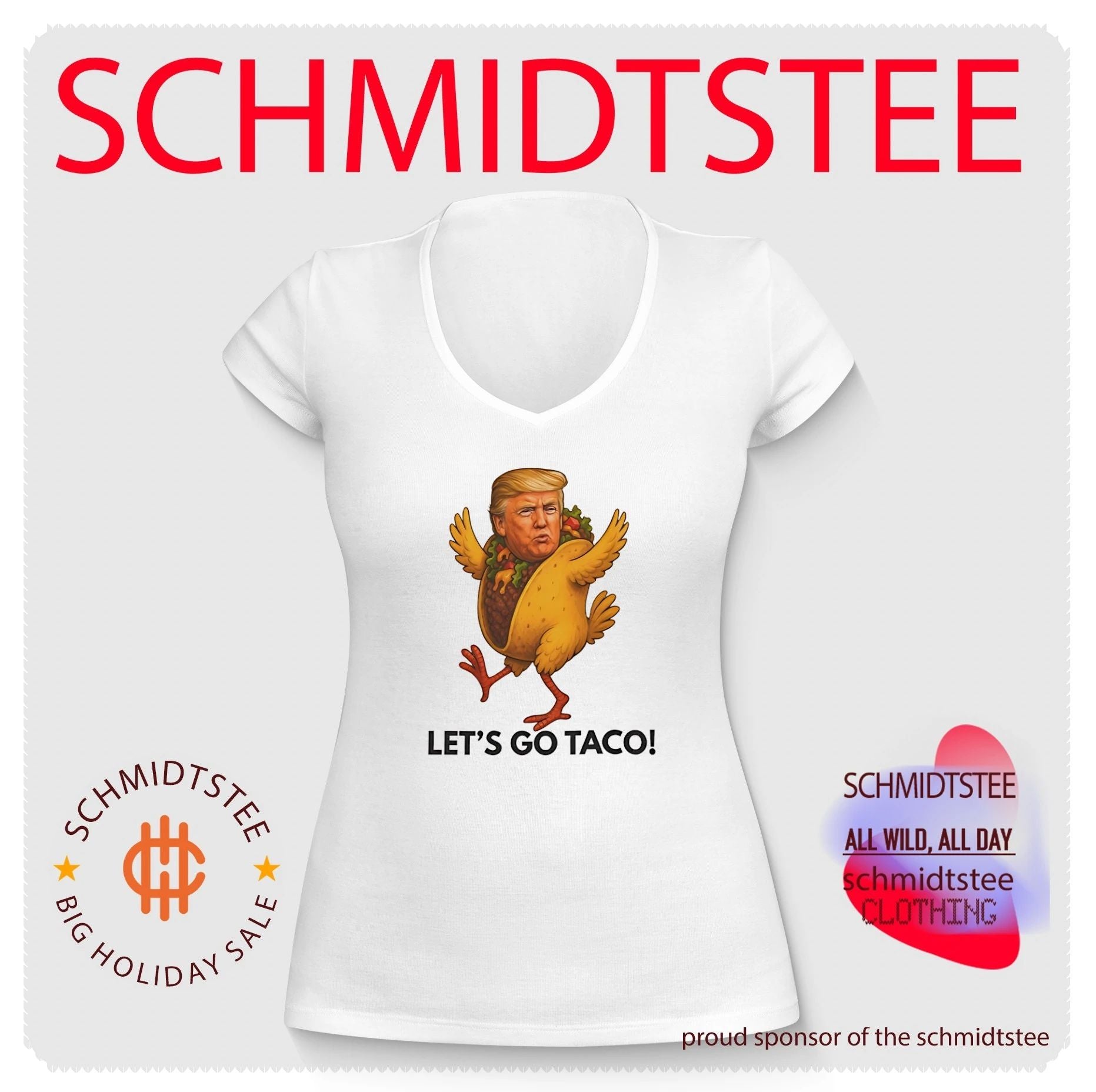 Let’s go Taco funny Donald Trump with a turkey body funny shirt