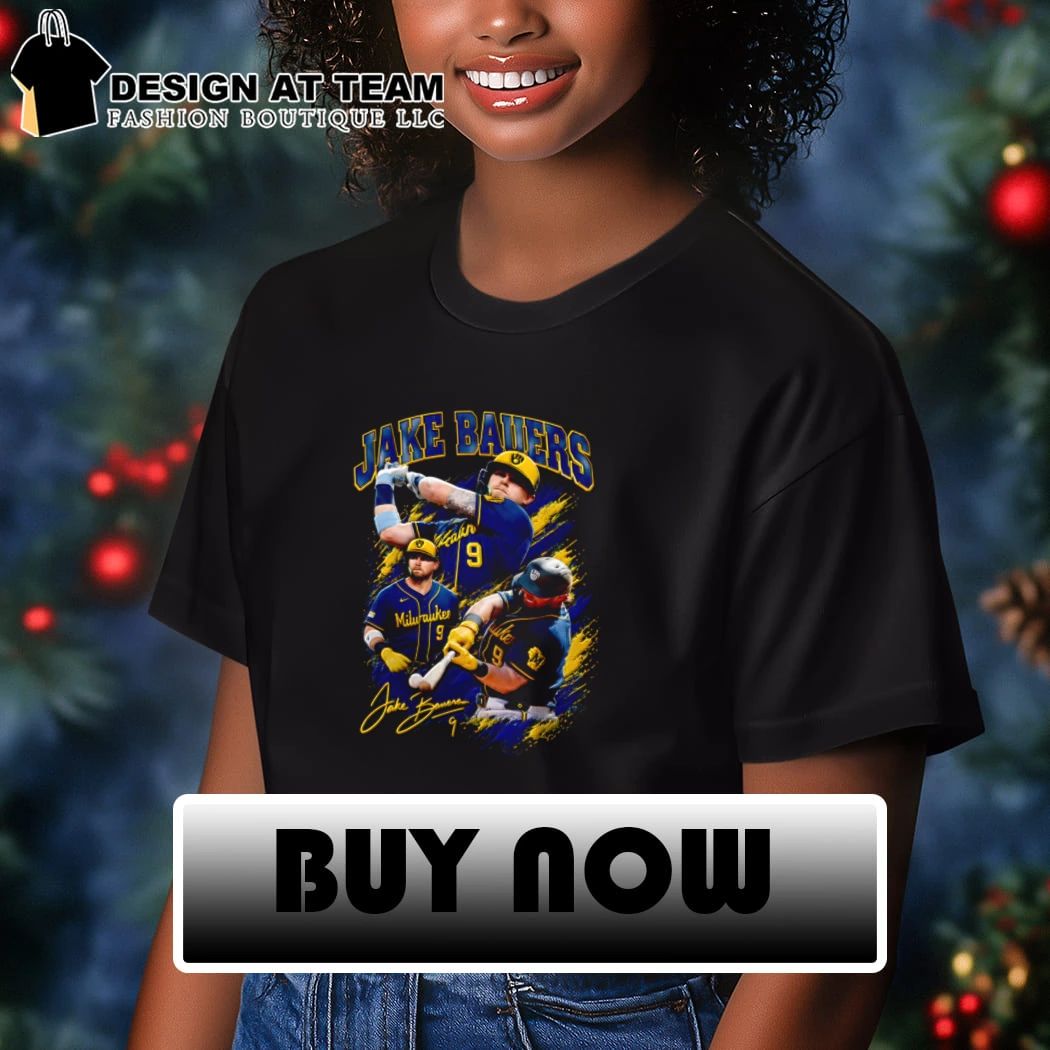 Jake Bauers Milwaukee Brewers Baseball Number 9 Graphic shirt