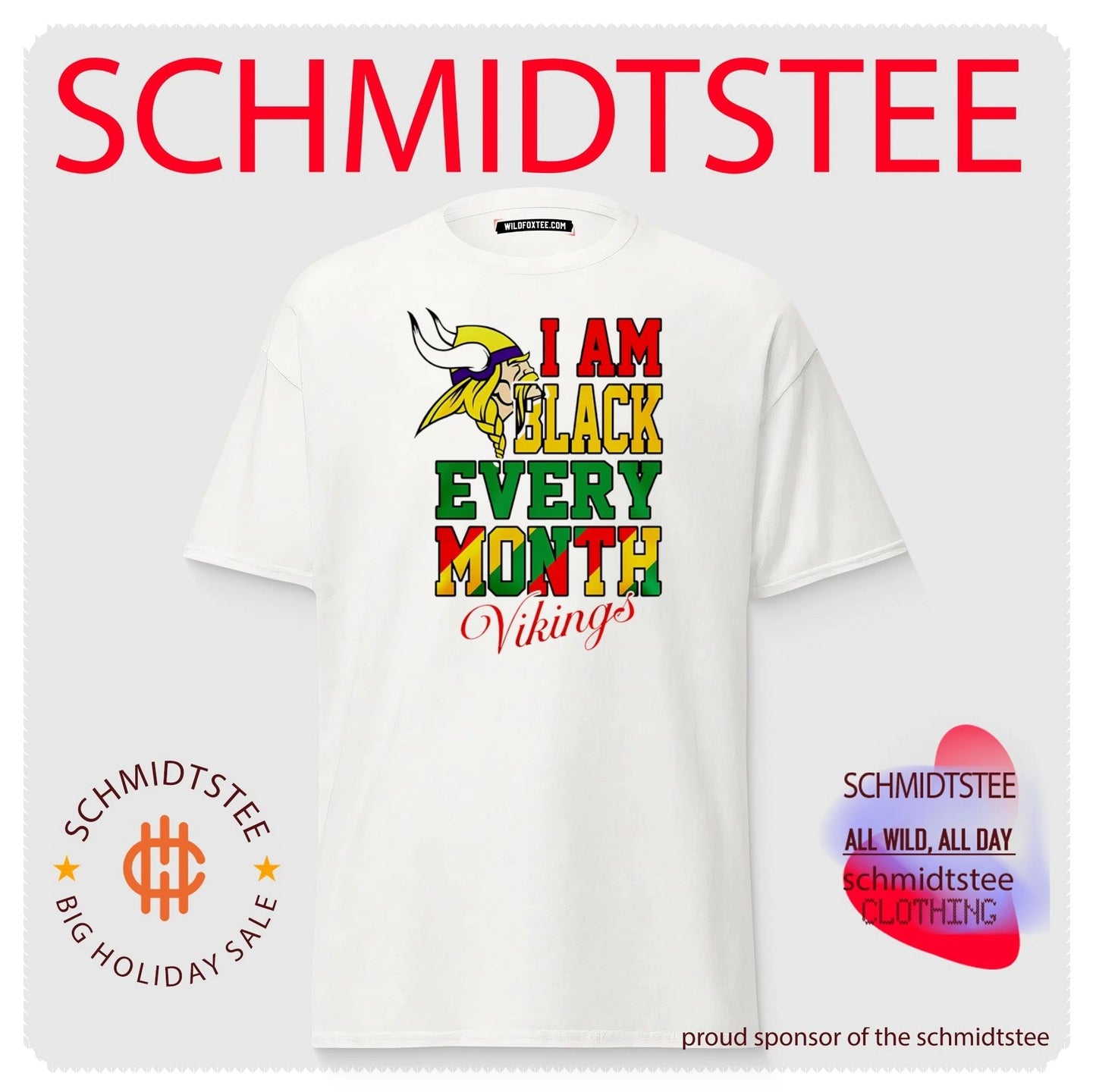 Minnesota Vikings I am Black Every Month Juneteenth logo shirt