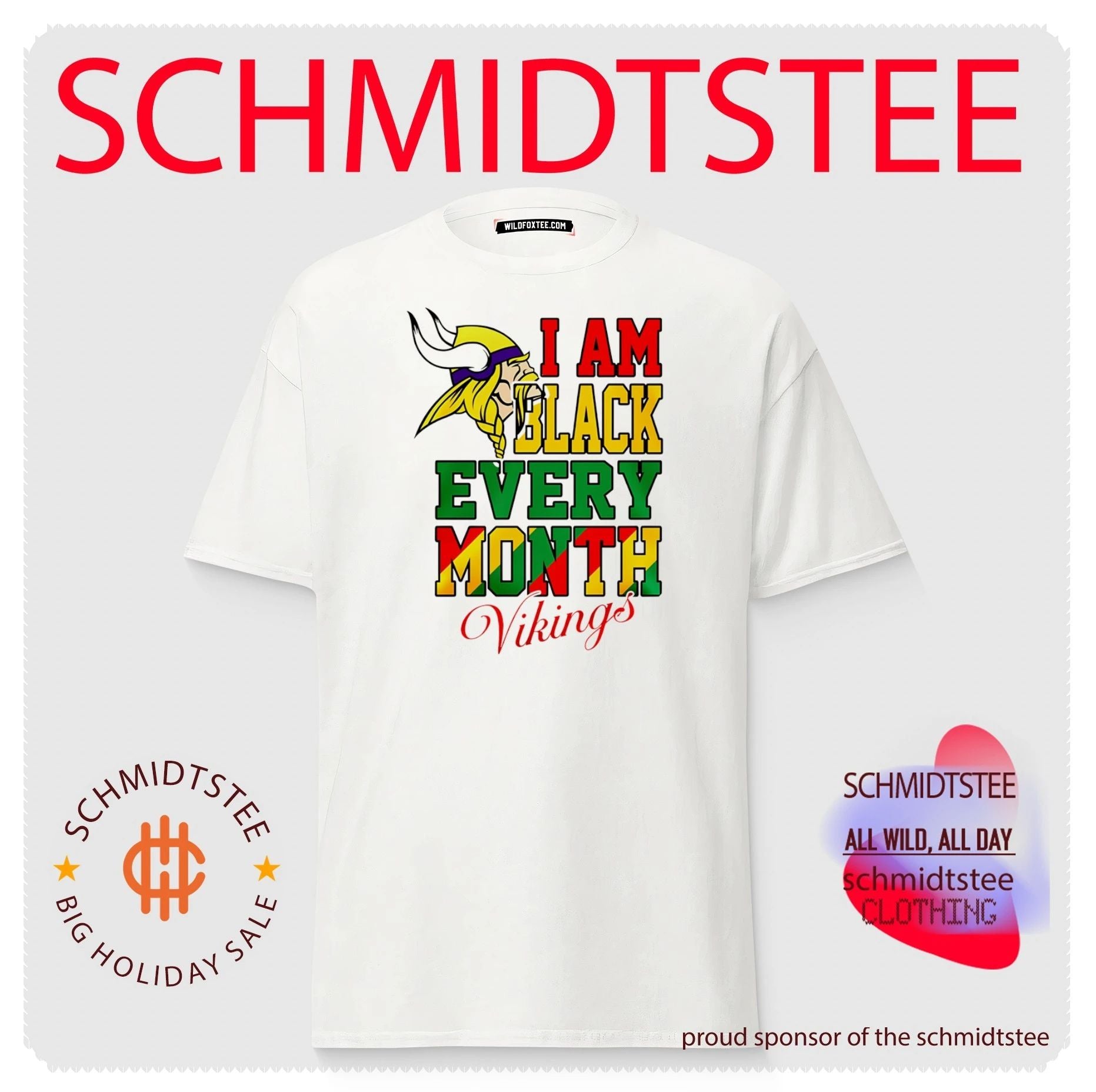 Minnesota Vikings I am Black Every Month Juneteenth logo shirt