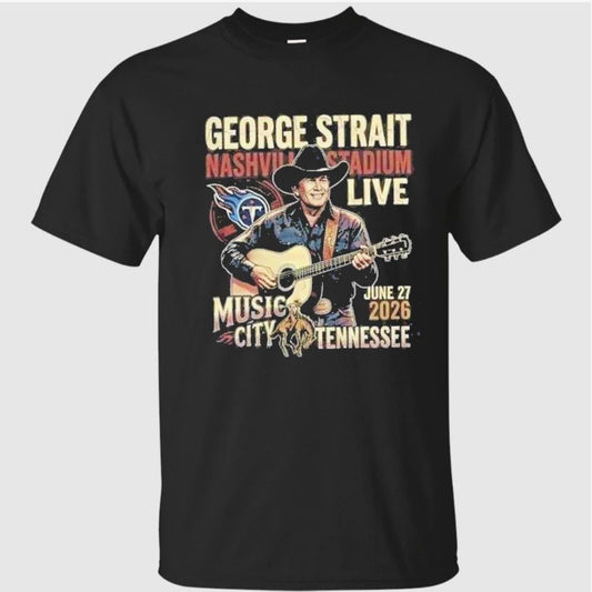 George Strait Nashville Stadium Live Concert At Tennessee On June 27 2026 Vintage Bootleg Tennessee Titans NFL Shirt