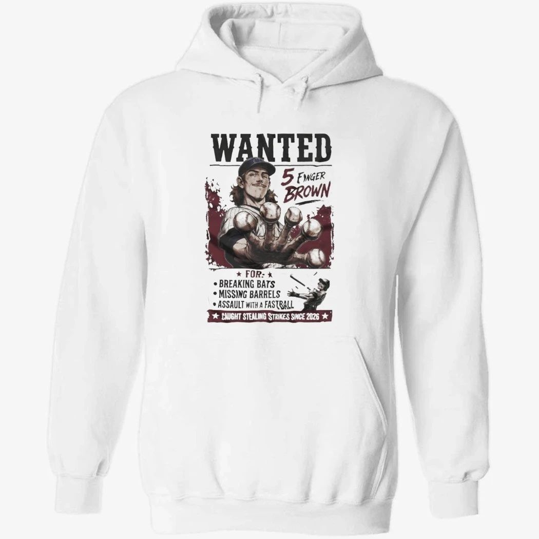 Chicago Cubs Wanted 5 Finger Brown Funny Pitcher Western Shirt