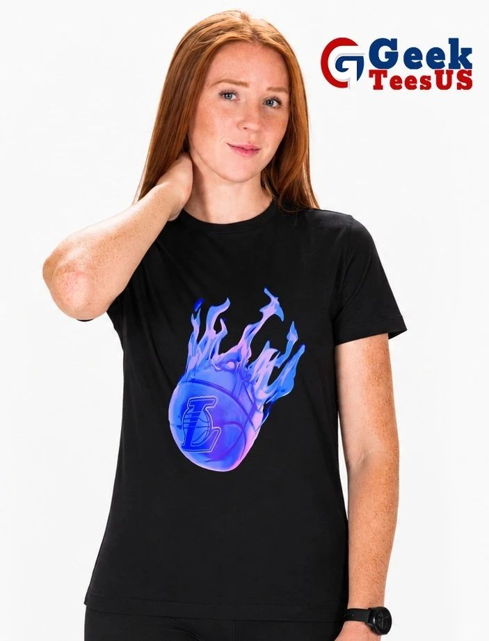 Los Angeles Lakers NBA Basketball flaming shirt