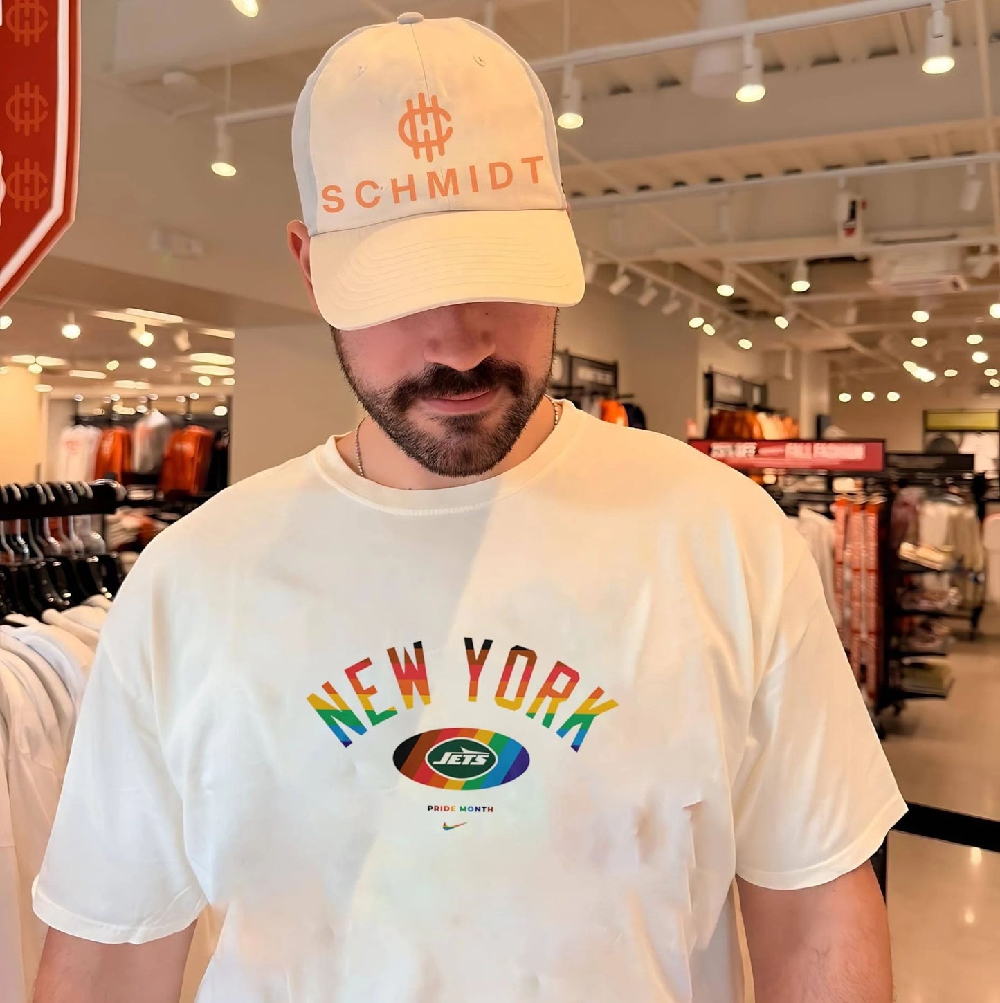 New York Jets Pride Month Rainbow logo shirt