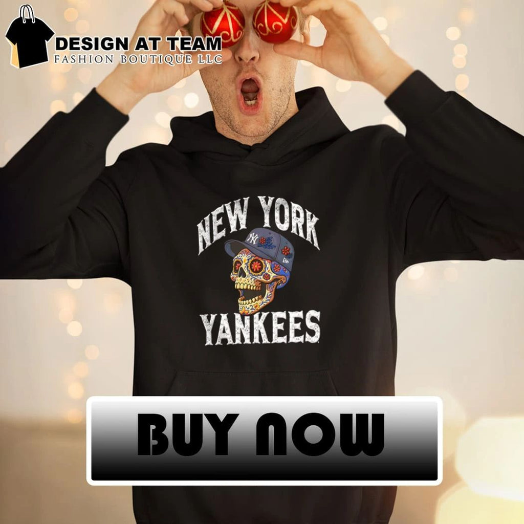 New York Yankees Sugar Skull Floral Baseball shirt
