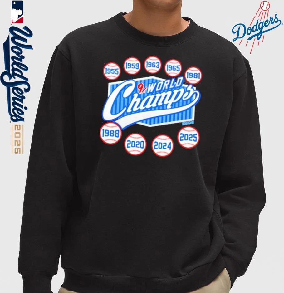 Los Angeles Dodgers 9x World Champs T-Shirt