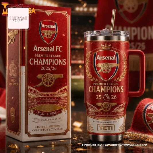 Arsenal FC Premier League Champions 2025/26 Limited Edition YETI Tumbler
