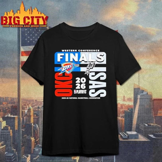 OKC Thunders Vs San Antonio Spurs 2026 NBA Western Conference Finals Playoffs Shirt