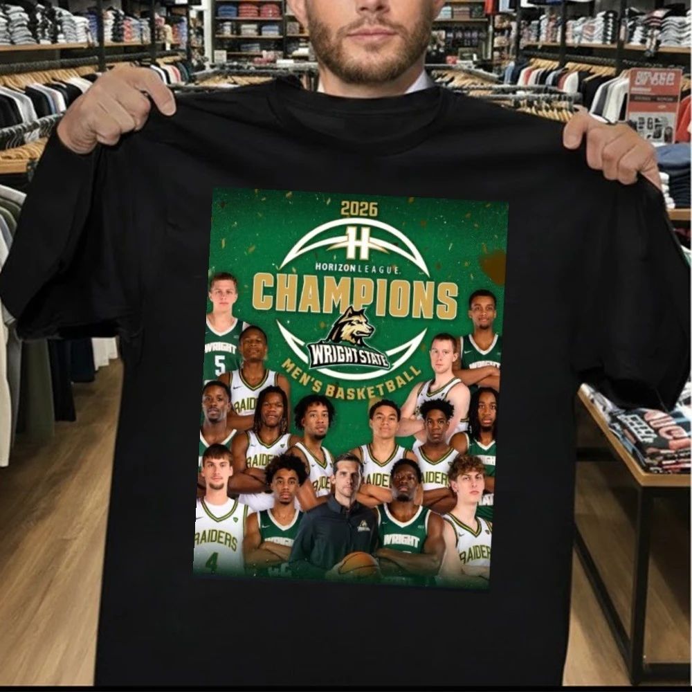 Wright State Raiders Men’s Basketball 2026 Horizon League Champions Shirt