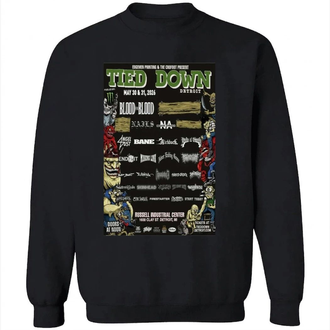 Tied Down Russell Industrial Center, Detroit, MI Poster May 30-31 2026 Shirt