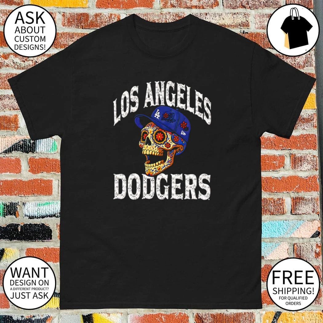 Los Angeles Dodgers Sugar Skull Floral Cap shirt