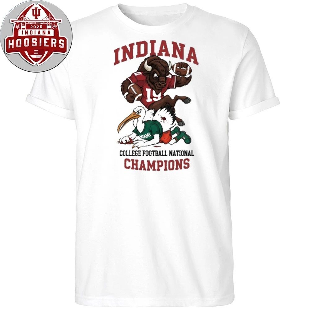 Indiana Football Champions College Football National Mascot Tee Shirt