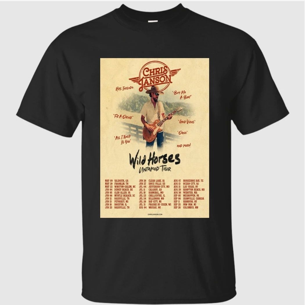 Chris Janson Tour Wild Horses Untamed Poster 2026 Shirt