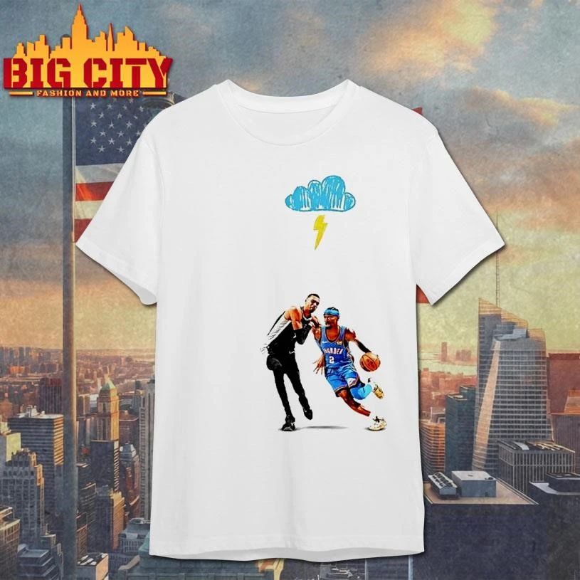Shai Gilgeous Alexander Oklahoma City Thunder Vs Keldon Johnson San Antonio Spurs Shirt