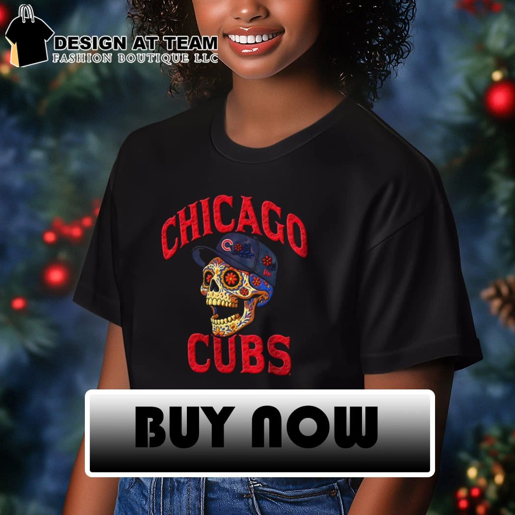 Chicago Cubs Sugar Skull Floral Baseball shirt