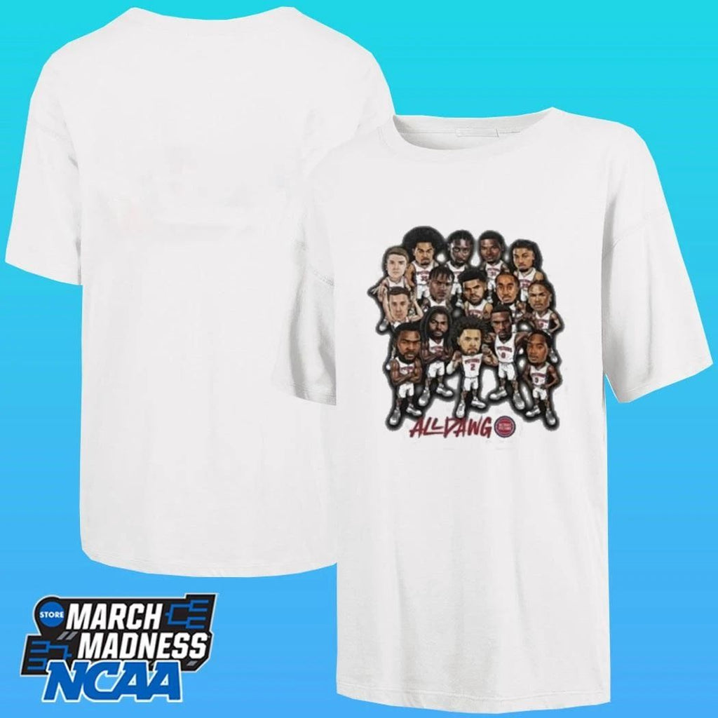 All Dawg Detroit Pistons Playoffs ’26 Caricature 3d Shirt