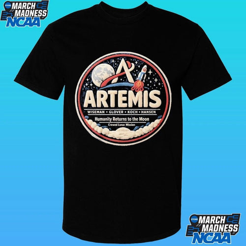 Artemis 2 Mission Faux Lunar Patch NASA Shirt