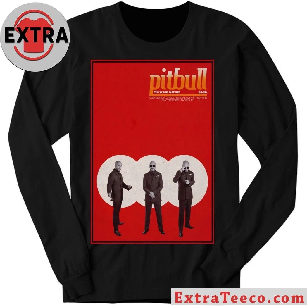 Pitbull May 16 2026 MIDFLORIDA Credit Union Amphitheatre in Tampa FL Poster Shirt