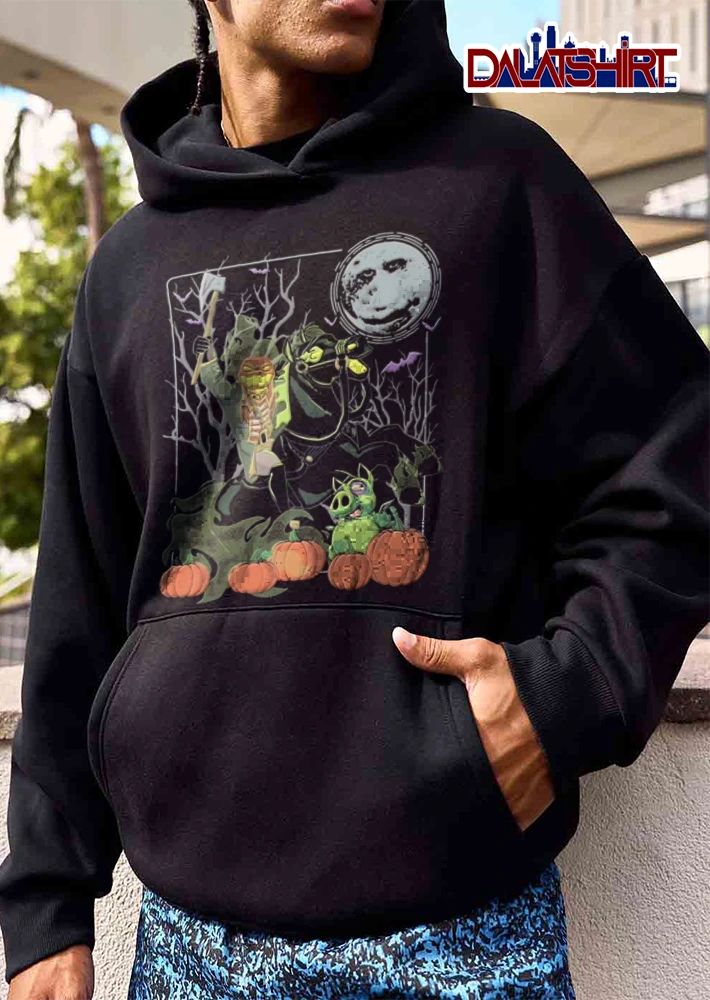 Headless horseman holding axe riding horse shirt