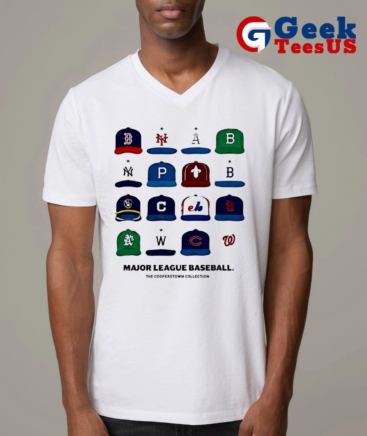 Major League Baseball The Cooperstown Collection Cap Collage shirt