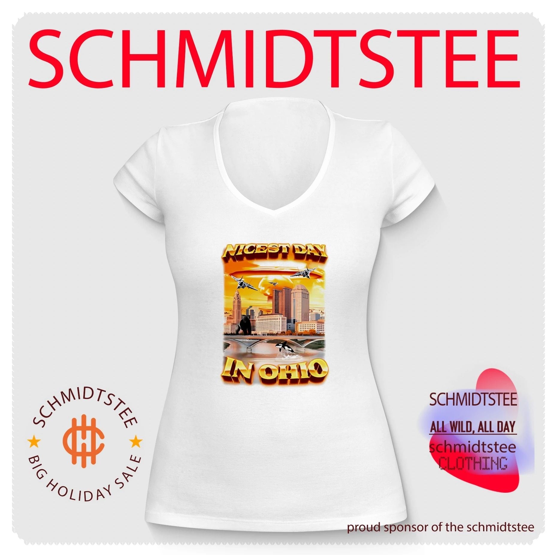Nicest day in Ohio cityscape scene graphic shirt