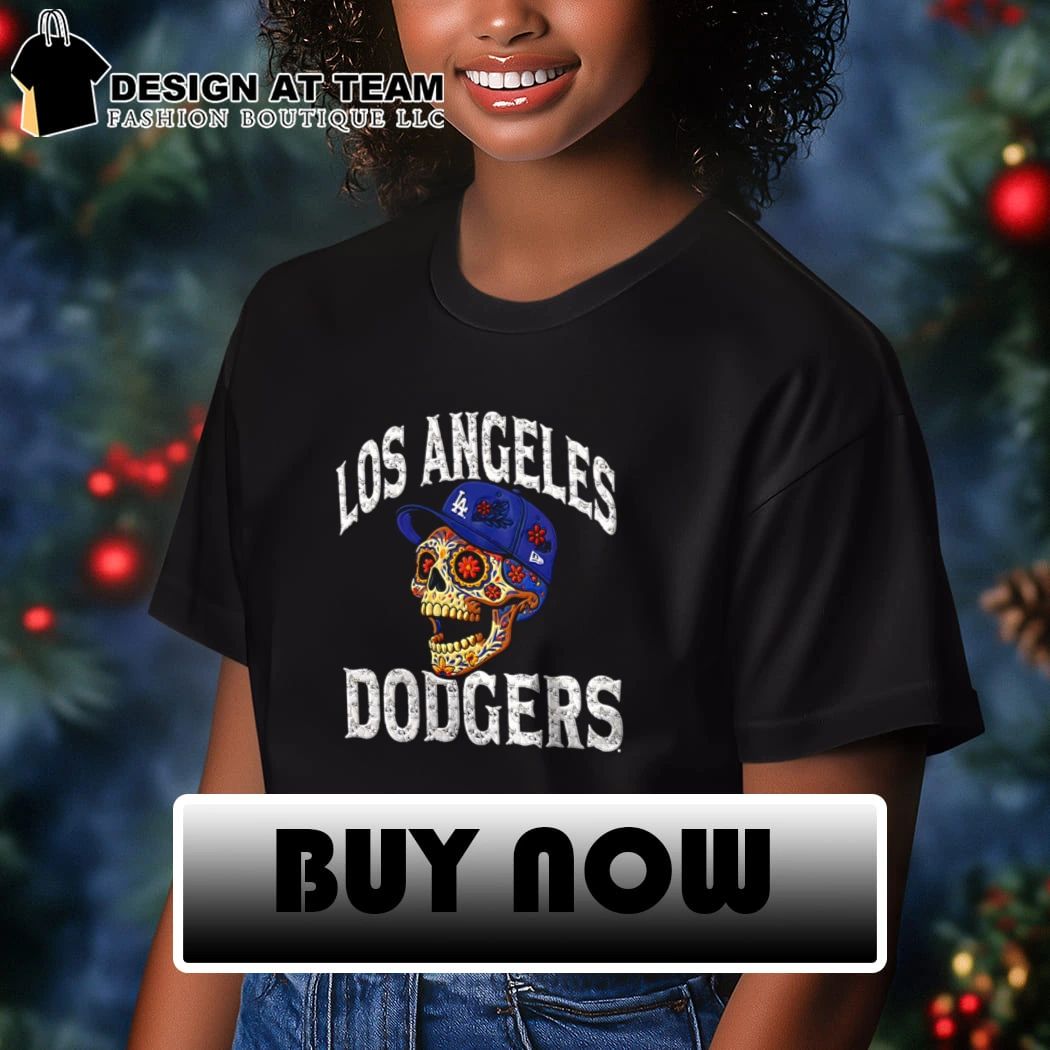 Los Angeles Dodgers Sugar Skull Floral Cap shirt