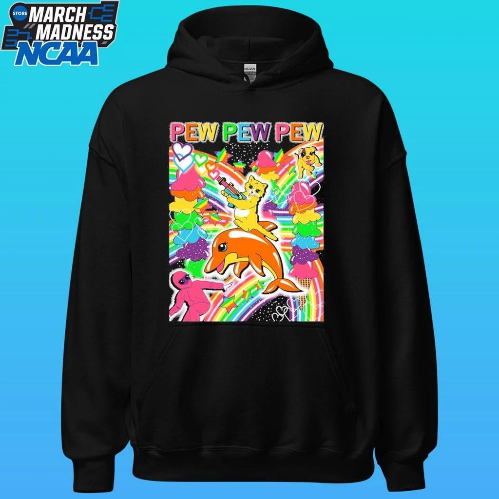 Pew Pew Pew Full Color Charcoal Shirt