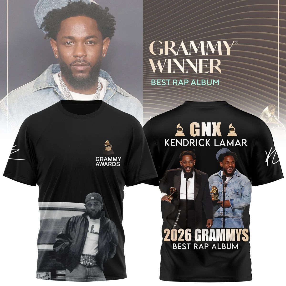 Kendrick Lamar GNX 2026 Grammys Best Rap Album T-Shirt