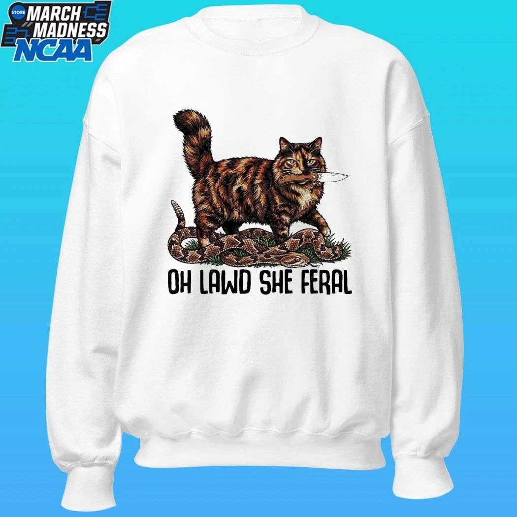Oh Lawd She Feral Tortoiseshell Cat Shirt