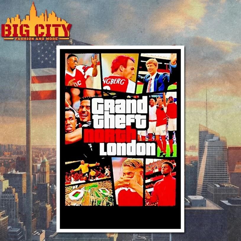 Arsenal Fc Grand Theft North London Premier League Champions 2025 26 Shirt