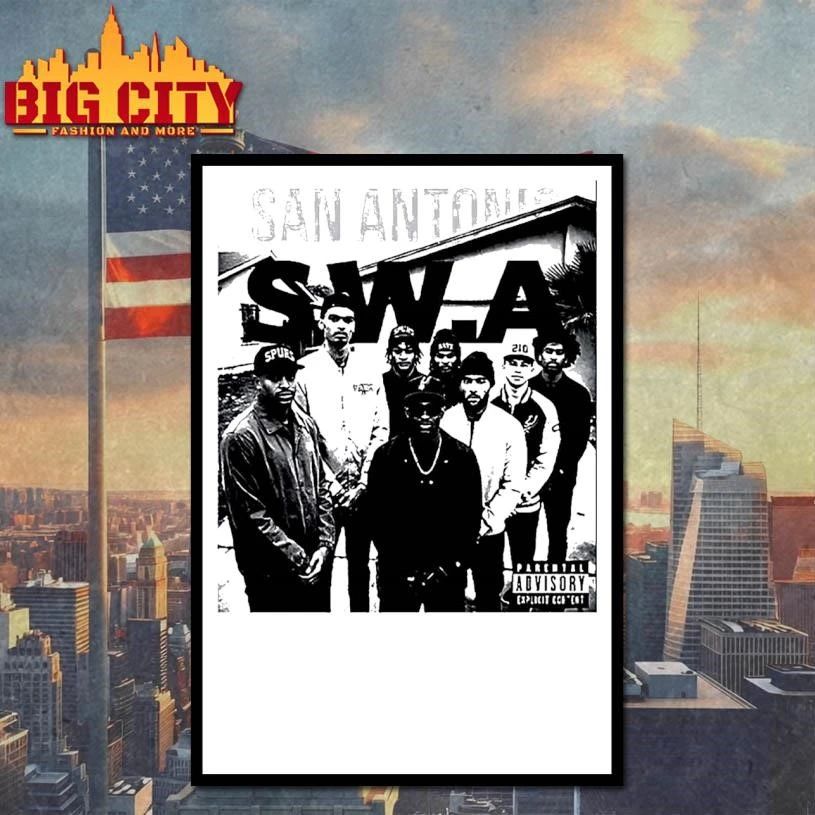 San Antonio Swa San Antonio Swa Parental Advisory Explicit Content White Shirt