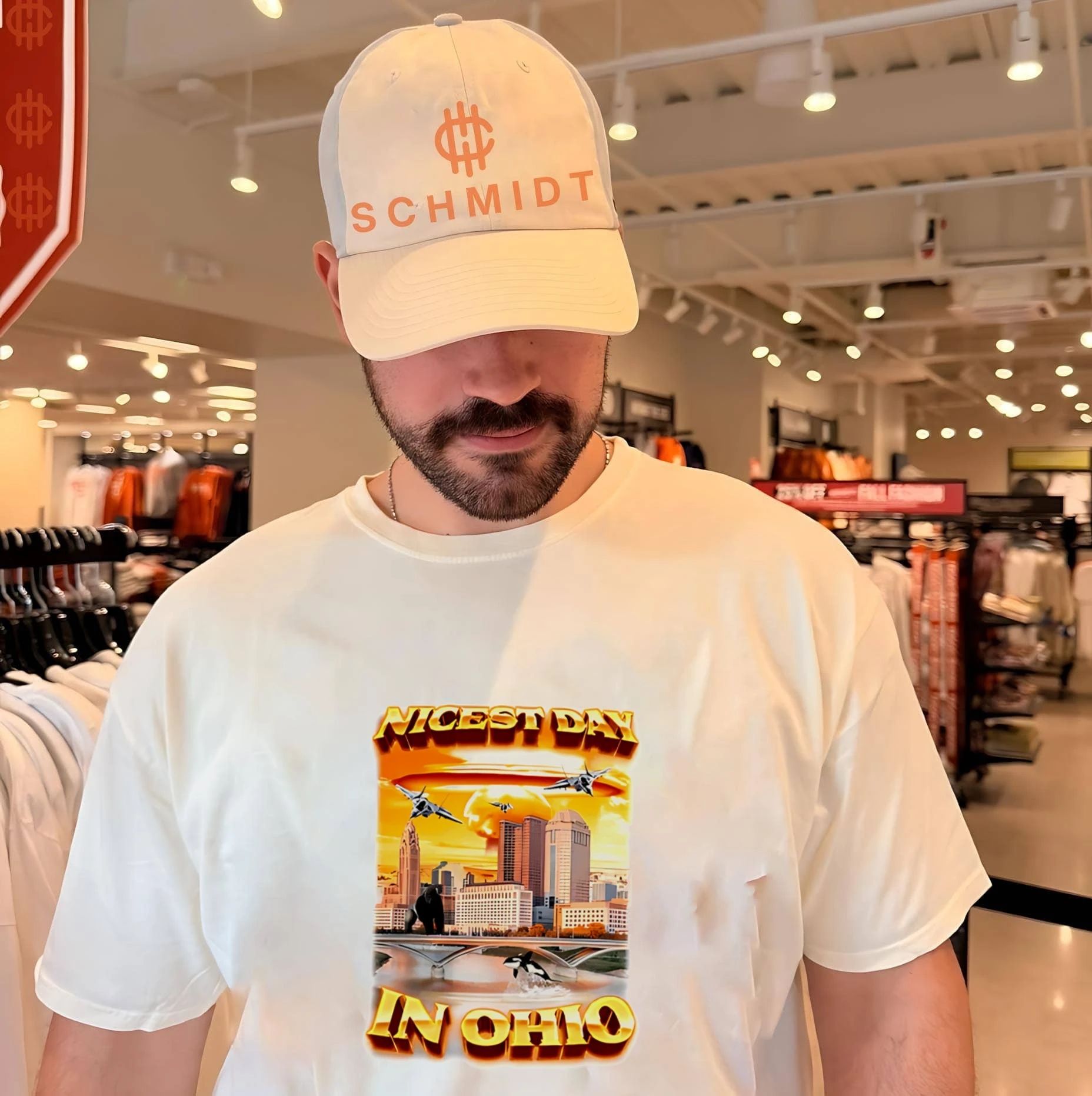 Nicest day in Ohio cityscape scene graphic shirt