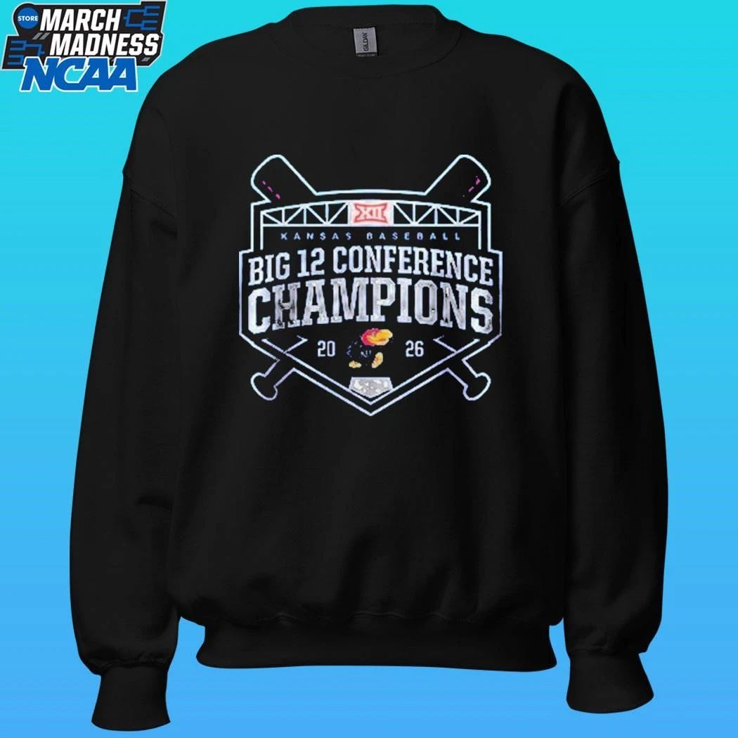 Kansas Baseball Big 12 Conference Champions 2026 Blue Shirt
