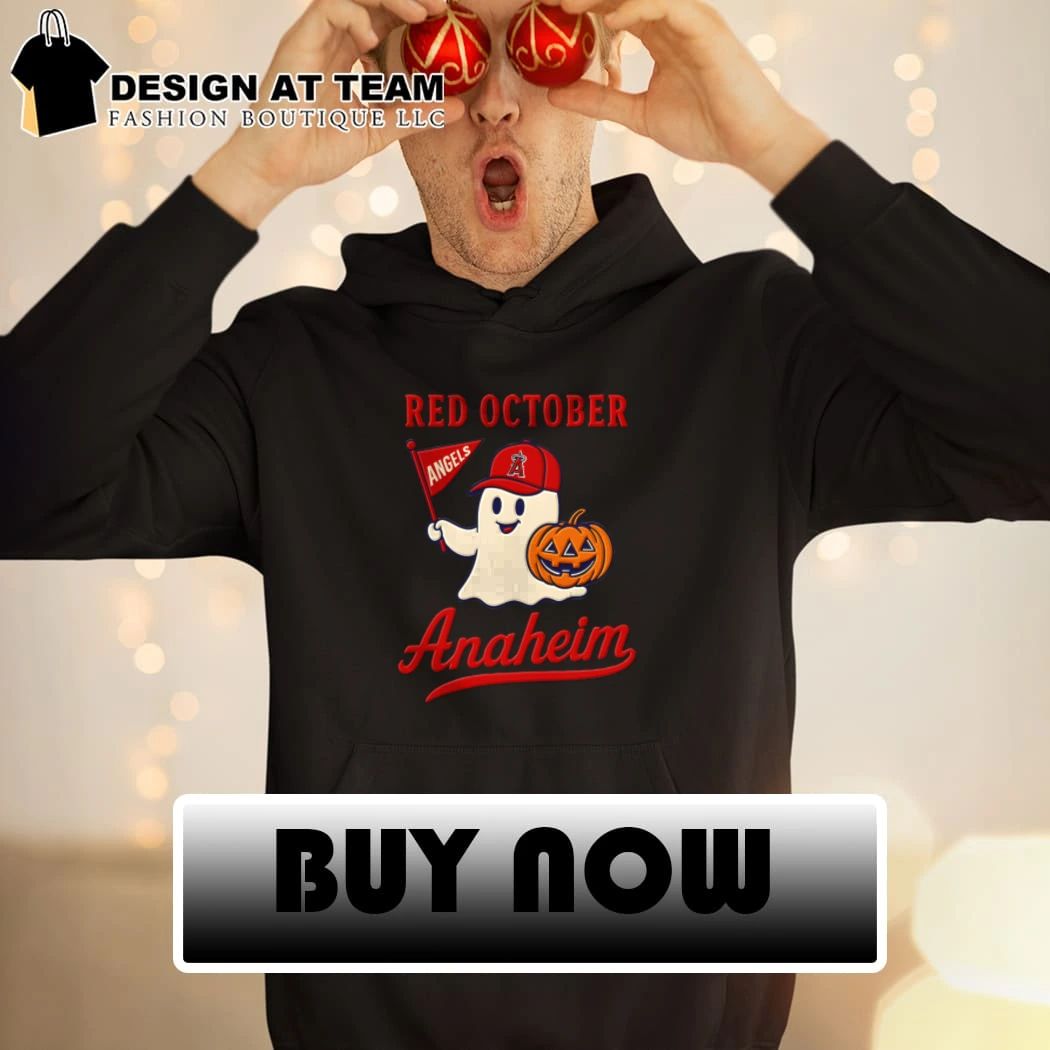 Halloween Anaheim Angels Red October Ghost Baseball Pumpkin shirt