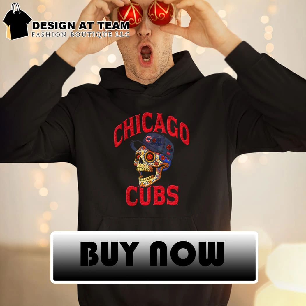 Chicago Cubs Sugar Skull Floral Baseball shirt