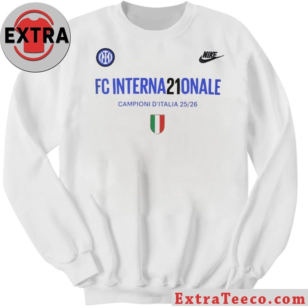Inter Milan Nike Campioni D’Italia 2025-2026 Serie A Champions FC Interna21onale T-Shirt