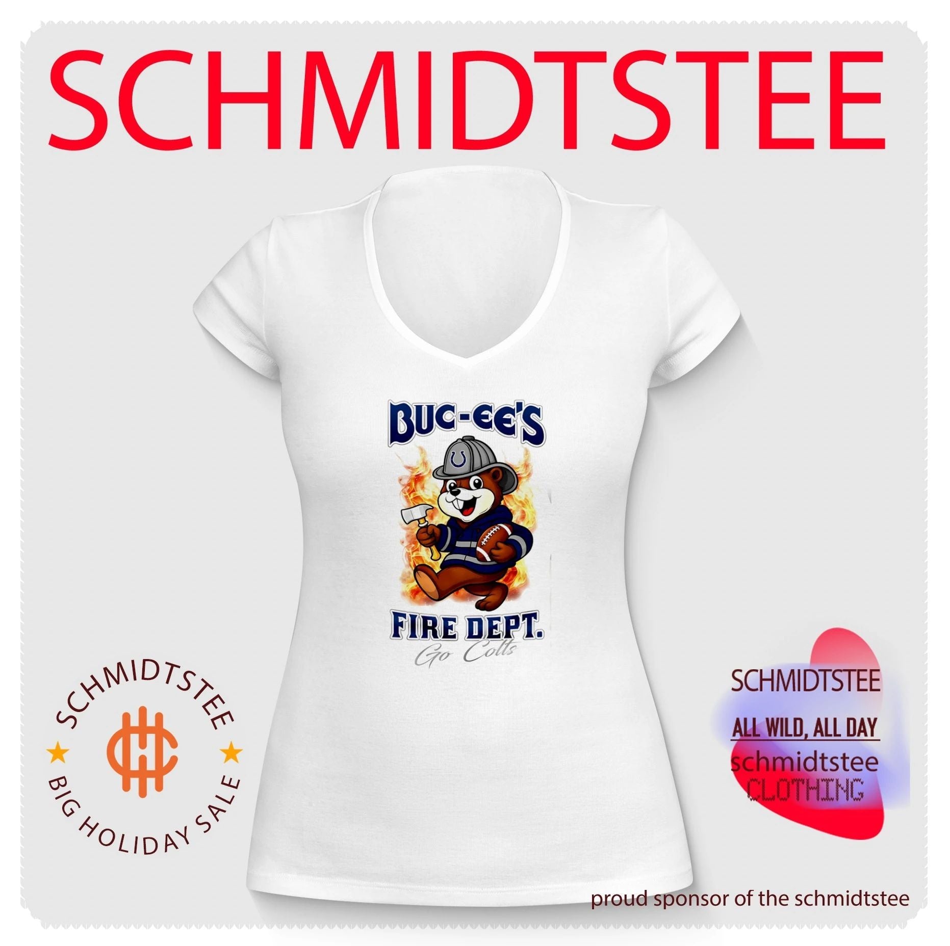 Indianapolis Colts Buc-Ee’s Fire Dept go Bears Firefighter Strong shirt