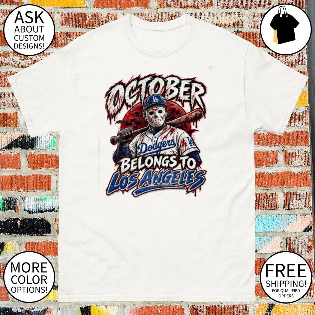 Los Angeles Dodgers Halloween October Belongs to LA Horror Baseball shirt