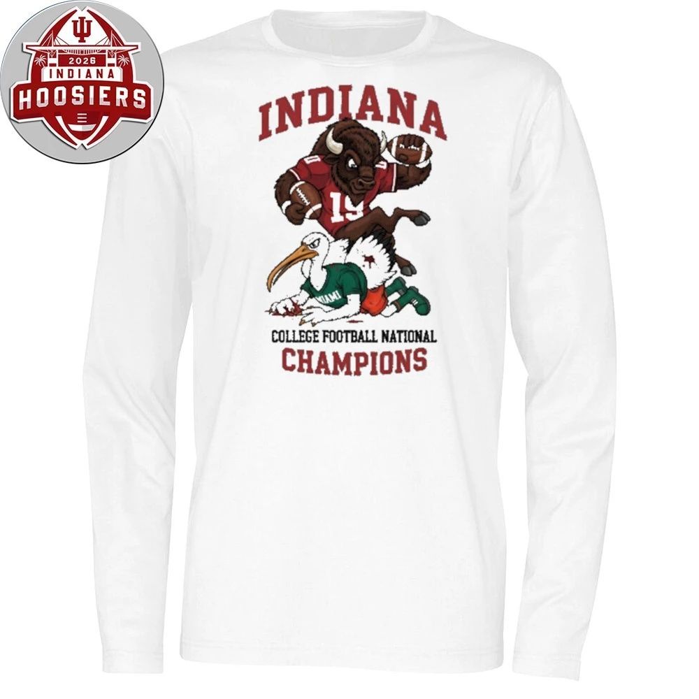 Indiana Football Champions College Football National Mascot Tee Shirt