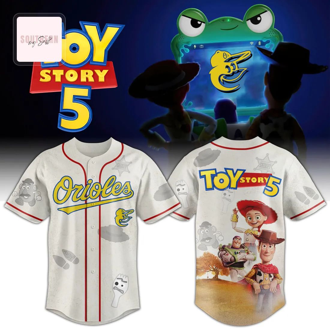 Baltimore Orioles x Toy Story 5 Disney Pixar 2026 Limited Edition Commemorative Baseball Jersey